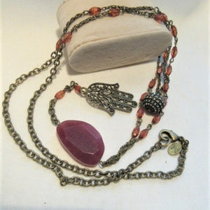 Hamsa Hand Chain Link Necklace